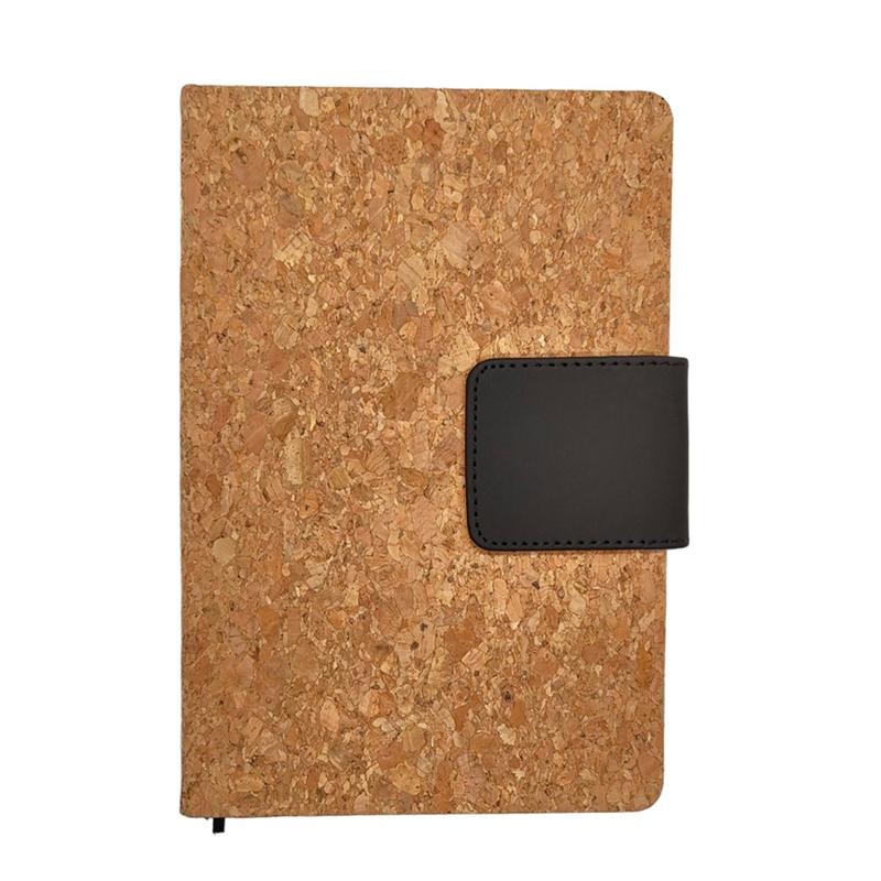 Eco-Friendly Cork Not Notebook With PU Magnetic Closure & Pen Loop